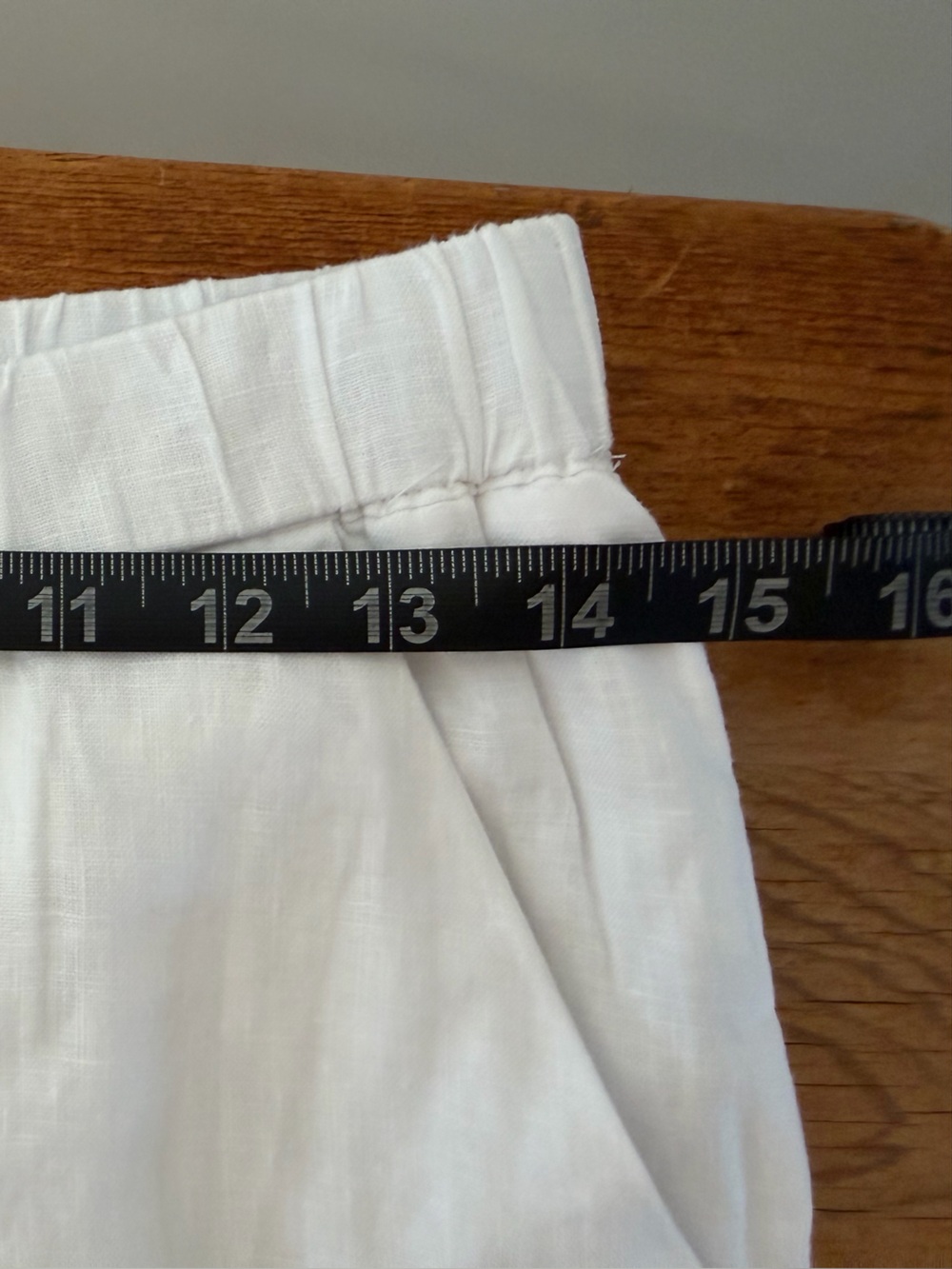 NWT Quince 100% European Linen Pull On Pants White Summer Straight Leg Women’s S - Picture 8 of 9